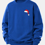 Christmas Hat Print Relax Fit Sweatshirt
