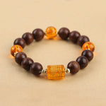 Buddha Stones Natural Phoebe Zhennan Wood Om Mani Padme Hum God Of Wealth Crystal Protection Bracelet (Extra 40% Off | USE CODE: FS40)
