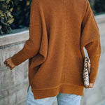Zeagoo Women's Batwing Sleeve Split Hem Open Front Cardigan