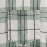 Men's Wool Blend Plaid Casual Slim Fit Short Sleeve Shirt