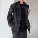 Shoulder Pad Wool Tie-dye Suit Jacket