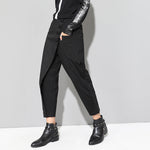 Irregularly Patchwork Straight Leg Harem Ninth Pants