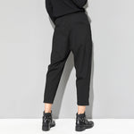 Irregularly Patchwork Straight Leg Harem Ninth Pants
