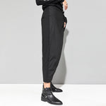 Irregularly Patchwork Straight Leg Harem Ninth Pants