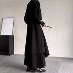 Irregular Retro Layered Draped Wide-leg Culottes