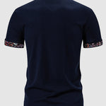 Men's Paisley color matching POLO casual pants set