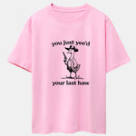 Cowboy Goose Print Drop Shoulder Oversize T-Shirt