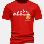 Regular Fit Beer Weekly Evolution Print Cotton T-Shirt