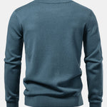 Geometric Jacquard Mock Neck Sweater