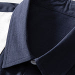 Linen Look Contrast Button Up Shirt