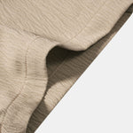 Crinkled Textured V Neck Shirt & Straight Leg Linen Pants