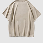 Men's Retro Graphic Print Suede Casual Round Neck Short Sleeve T-Shirt