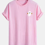 Regular Fit Beer Ghost Print Cotton T-Shirt