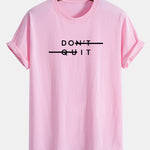 Regular Fit Don't Quit Print Cotton T-Shirt