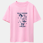 Silly Cowboy Goose Print Drop Shoulder Oversize T-Shirt
