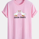 Regular Fit Goose Fist Bump Print Cotton T-Shirt