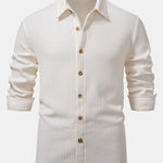 Long Sleeved Waffle Button Up Shirt