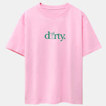 Dirty Cocktail Glass Print Drop Shoulder Oversize T-Shirt