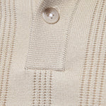 Men's solid color knitted texture casual short-sleeved POLO