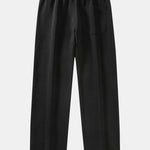 Straight Leg Pleated Pintuck Sweatpants