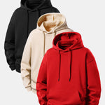 3 Pieces Basic Relax Fit Hoodie
