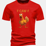 Regular Fit Rooster Print Cotton T-Shirt