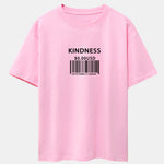 Kindness Barcode Print Drop Shoulder Oversize T-Shirt