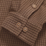 Men's Solid Corduroy Textured Long Sleeve T-Shirt
