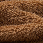 Teddy Fleece Button Up Hooded Coat
