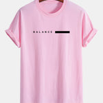 Regular Fit Balance Stripe Print Cotton T-Shirt