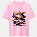 California Car Print Drop Shoulder Oversize T-Shirt
