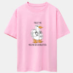 Funny Doctor Goose Print Drop Shoulder Oversize T-Shirt