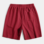 Diamond Geometric Jacquard Drawstring Shorts