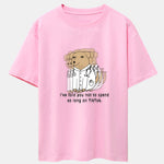 Funny Doctor Dog Print Drop Shoulder Oversize T-Shirt