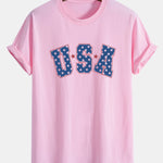 Regular Fit USA Print Cotton T-Shirt