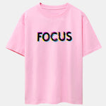 Focus Glitch Print Drop Shoulder Oversize T-Shirt