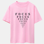 Focus Eye Chart Print Drop Shoulder Oversize T-Shirt