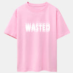 Wasted Print Drop Shoulder Oversize T-Shirt