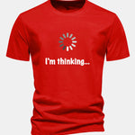 Regular Fit I'm Thinking Print Cotton T-Shirt