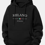 Milano Print Drawstring Hoodie