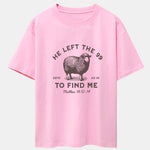 The Lost Lamb Print Drop Shoulder Oversize T-Shirt