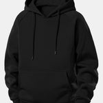 Koi Fish Lotus Print Drawstring Hoodie
