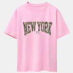 Camouflage New York Print Drop Shoulder Oversize T-Shirt