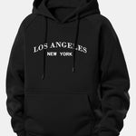 Los Angeles Print Drawstring Hoodie