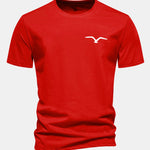 Regular Fit Seagull Print Cotton T-Shirt