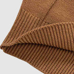 Men's Solid Color Block Pattern Round Neck Stand Collar Sweater