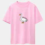 Silly Goose Print Drop Shoulder Oversize T-Shirt
