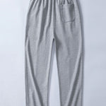 Relax Fit 2 In 1 Notched Collar Waffle T-Shirt & Waffle Pleated Pintuck Straight Leg Pants