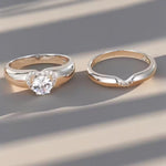 Heart Halo Duo Ring
