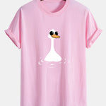 Regular Fit Sunglasses Goose Print Cotton T-Shirt